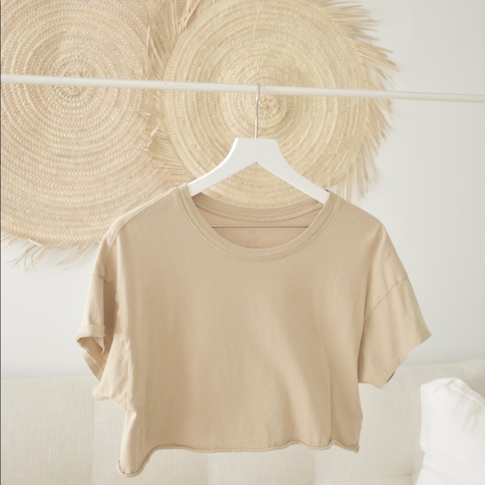 Khaki crop top